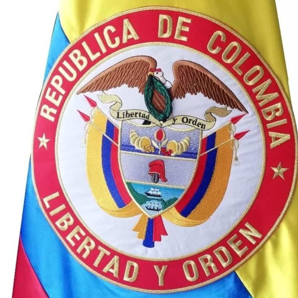 bandera colombia bordada