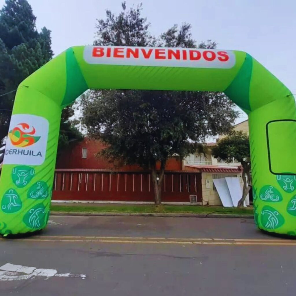 inflables verde bienvenido